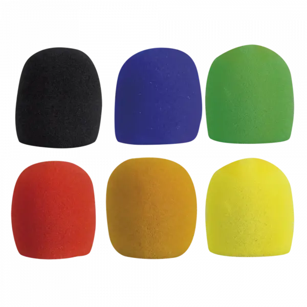 Showgear Showgear | D1317 | DWS-56 Pare-brise pour microphone | set 6 couleurs BLA/RE/YE/OR/GR/BLUE