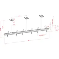 Showgear Showgear | PCM4555S-3 | Plafondbevestiging met drie schermen