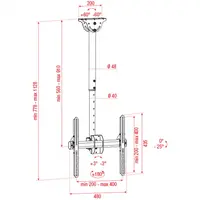 Showgear Showgear | CLB3255S | Support plafond TV