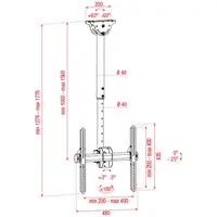 Showgear Showgear | CLB3255S | Support plafond TV