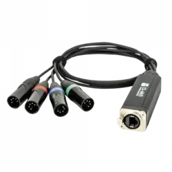 Showgear Showgear | 96010 | CS-4M/5 4-kanaals DMX shuttle 5-polig XLR | Male Showgear | 96010 | CS-4M/5 4-kanaals DMX shuttle 5-polig XLR | Male