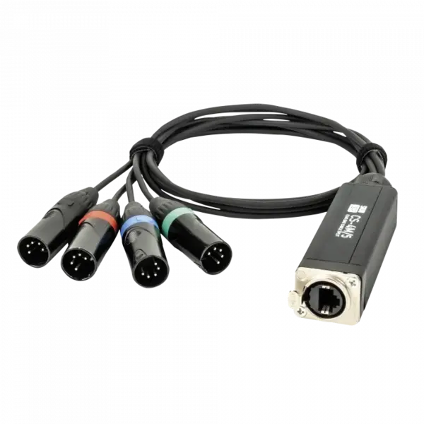 Showgear Showgear | 96010 | CS-4M/5 Navette DMX 4 canaux XLR 5 pôles | Mâle