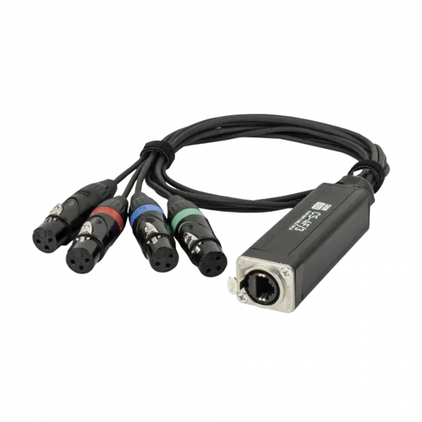 Showgear Showgear | 96001 | CS-4F/3 4-kanaals DMX shuttle 3-polig XLR | Female