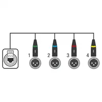 Showgear Showgear | 96001 | CS-4F/3 4-channel DMX shuttle 3-pole XLR | Female