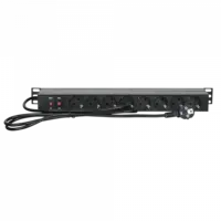 Showgear Showgear | 91231 | 19" 1U Main Power Strip 16 | Bediening voor en achter