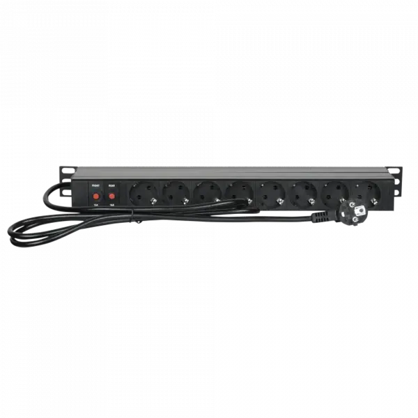 Showgear Showgear | 91231 | 19" 1U Main Power Strip 16 | Front and rear controls