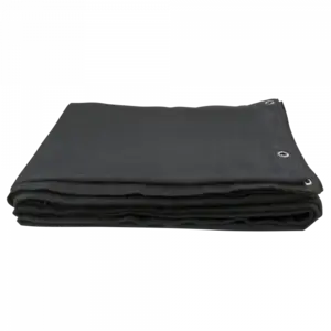 Showgear Showgear | Toile de fond | 600(l) x (h) cm | Flanelle de scène | 320 g/m2 | 25 cordes de choc | Couleur : Noir