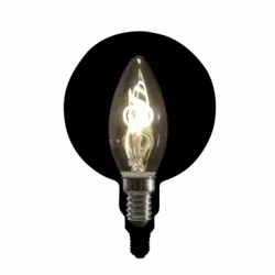 Showgear Showgear | 83265 | LED Filament Kaarslamp B10 | 2W | E14 | 2200K | Spiraalvormige Gloeidraad Showgear | 83265 | LED Filament Kaarslamp B10 | 2W | E14 | 2200K | Spiraalvormige Gloeidraad