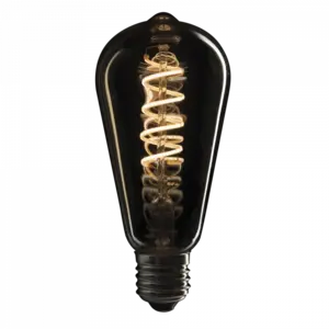 Showgear Showgear | 83261 | Lampe à incandescence LED ST64 | 5W | E27 | 2200K | IC Afm | Abat-jour en verre doré