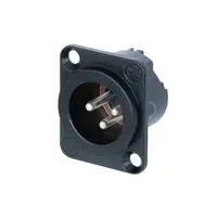 Neutrik Neutrik | XLR chassis DLX 3-pin black housing silver contacts