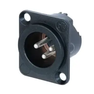 Neutrik Neutrik | XLR chassis DLX 3-pin black housing silver contacts