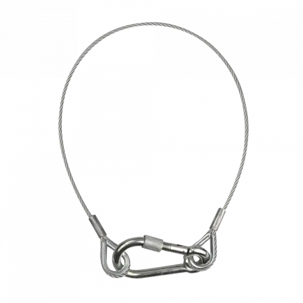 Showgear Showgear | 70147 | Veiligheidskabel | Diameter:  4mm | Lengte: 50cm | Safetyring