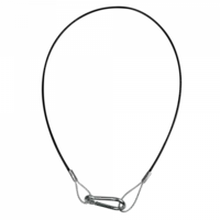 Showgear | 70111 | Veiligheidskabel | Diameter: 4mm | Lengte: 75cm | Kleur: Zwart