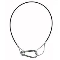 Showgear Showgear | 70110 | Veiligheidskabel | Diameter: 2mm | Lengte: 50cm | Kleur: Zwart