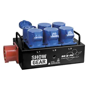 Showgear Showgear | 50299 | BO6PWC | Breakoutbox | Output: 6 CEE 16A | Input: CEE16A