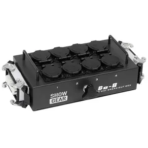 Showgear Showgear | 50282 | BO8S2 | Breakout box | Output: 8 Schuko | Input: 2 x 16 pin Ilme Multiconnector