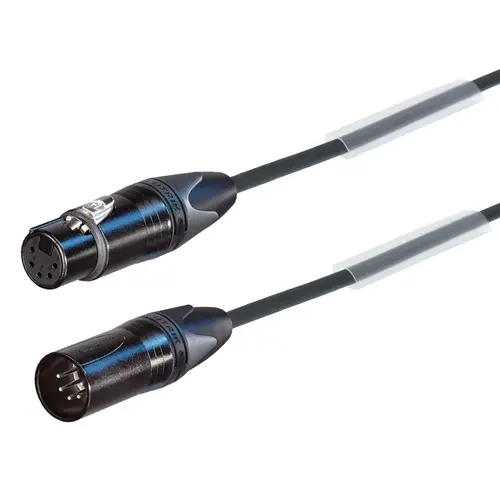 ModulAir* Modulair | DMX Kabel | 5pin Neutrik connectoren | 5 Polig aangesloten | Kleur kabel: Zwart