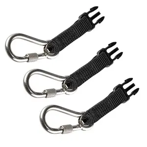 Ergodyne Ergodyne | ER3025-19325-EU | set/3 gereedschapsband m/snelsluiter | m/RVS karabijn | Kleur: Zwart