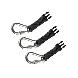 Ergodyne Ergodyne | ER3025-19325-EU | set/3 gereedschapsband m/snelsluiter | m/RVS karabijn | Kleur: Zwart