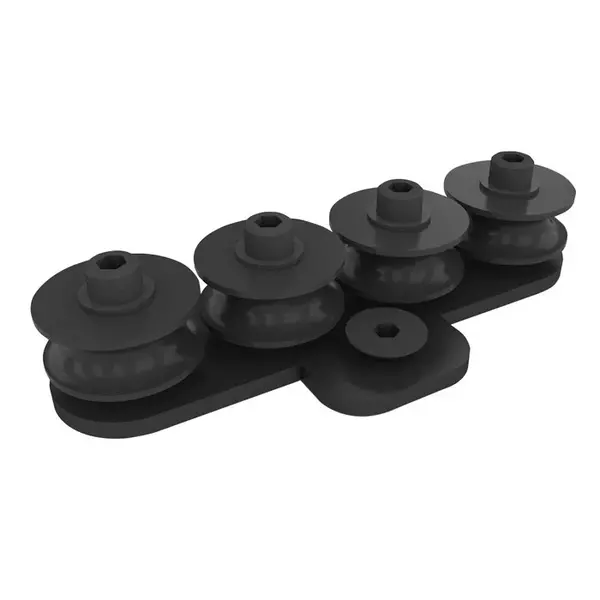 Wentex Wentex | 89524 | Guide de corde 4 roues | Couleur : Noir