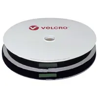 Velcro | Rouleau de Velcro | Longueur : 25m | Largeur : 20mm | Femelle | Boucle | Noir et blanc