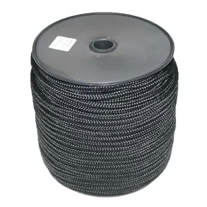 Drisse DRISSE | 12mm touw | Rol van 100m | Trekkracht 1200 KG | Zwart en wit