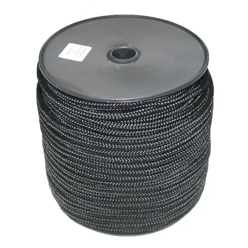 Drisse DRISSE | 8mm rope | Roll of 100m | Tensile strength 550 KG | Black and white
