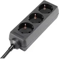 B-Brand | Boîte de distribution quadruple | Longueur : 1.5m | 3G 1.5mm2 | Couleur : Noir | France schuko