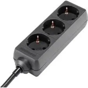 B-Brand | 4-Fold Distribution Box | Length: 1.5m | 3G 1.5mm2 | Colour: Black | France schuko B-Brand | 4-Fold Distribution Box | Length: 1.5m | 3G 1.5mm2 | Colour: Black | France schuko