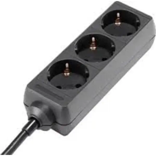 B-Brand | Boîte de distribution quadruple | Longueur : 1.5m | 3G 1.5mm2 | Couleur : Noir | France schuko