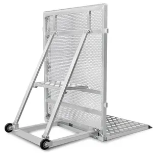 GUIL GUIL | ATV-07 | aluminium crowd barrier with wheels & safety step for security personnel