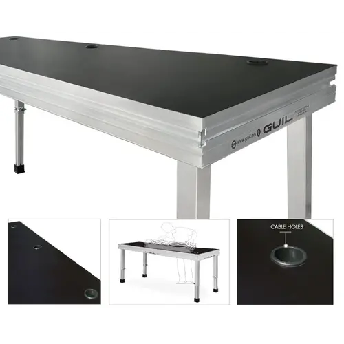GUIL GUIL | MDJ | DJ & sound engineer table with 3 cable access holes