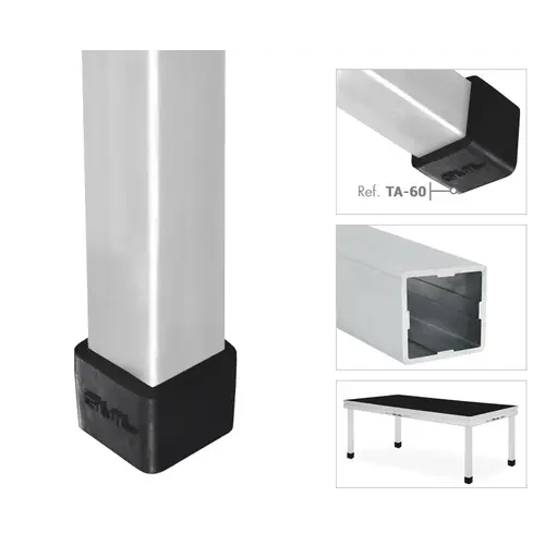 GUIL GUIL | PTA6-F | Fixed height leg 60 x 60 mm for different platform heights