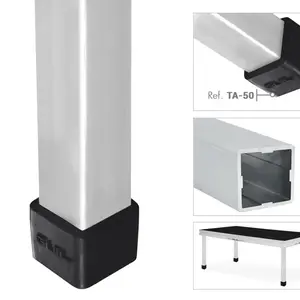 GUIL GUIL | PTA5-F | Pied à hauteur fixe 50 x 50 mm pour différentes hauteurs de plate-forme