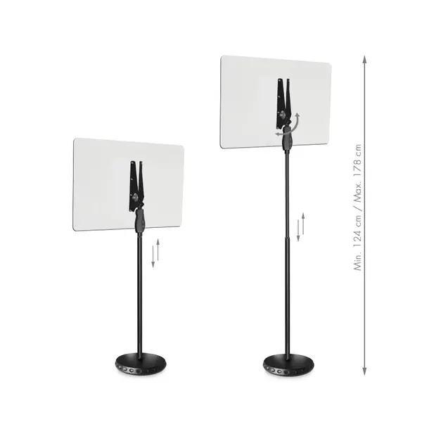 GUIL GUIL | SMT-14 | statief met transparant veiligheidsscherm / isolatiescherm / reflectiescherm | kantelbaar