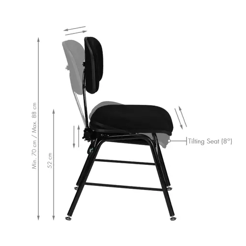 GUIL GUIL | SLL-01 | ergonomic chair specially designed for orchestral musicians with tiltable seat and height- and angle-adjustable backrest