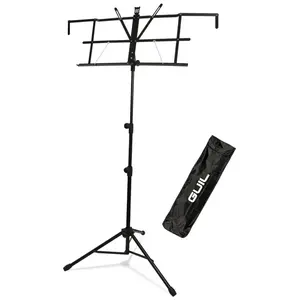 GUIL GUIL | AT-02 | heavy-duty, 3-piece folding music stand with nylon carrying case