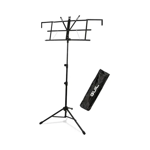 GUIL GUIL | AT-02 | heavy-duty, 3-piece folding music stand with nylon carrying case