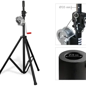 GUIL GUIL | ALT-40 | telescopisch statief met handlier | 28mm-spigot-opening | Max. belasting 85kg