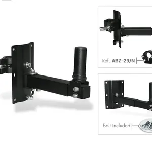 GUIL GUIL | ALT-16/G | heavy-duty muurbeugel voor luidsprekers | telescopisch | Diameter: 35mm | Max. belasting: 50kg | inclusief halfcoupler voor 45-52mm truss