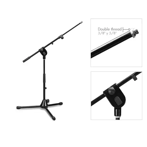 GUIL GUIL | PM-21 | amplified low microphone stand with telescopic microphone arm.