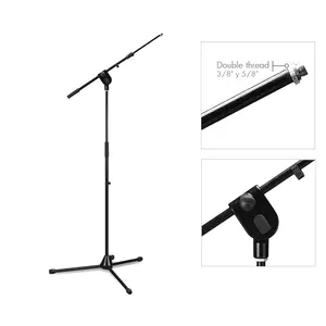 GUIL GUIL | PM-20 | heavy-duty microfoonstatief | telescopische microfoonarm / boom | inclusief 3/8" - 5'8"-adapter, borgring en kabelklem GUIL GUIL | PM-20 | heavy-duty microfoonstatief | telescopische microfoonarm / boom | inclusief 3/8" - 5'8"-adapter, borgring en kabelklem