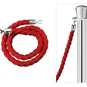 GUIL GUIL | PST-CT1 | red cord | 1.5m braided | Diameter: 30mm | with chrome snap hooks