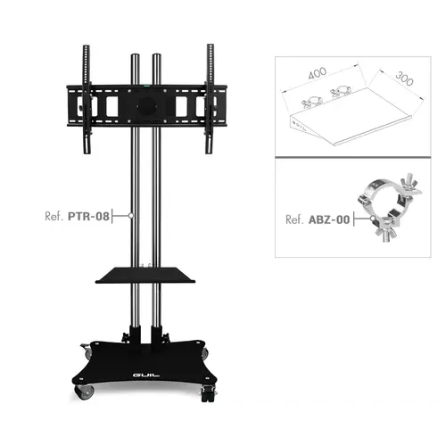 GUIL GUIL | PTR-08/B | multifunctional shelf for use with mobile monitor stand ref.no. ptr-08