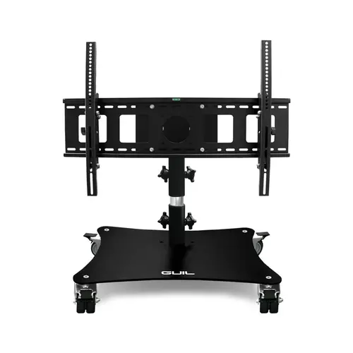 GUIL GUIL | PTR-25 | mobile low stand for TV screens (adjustable from 32" to 65"). tiltable up to 90º. teleprompter / conference design. mounting kit included.