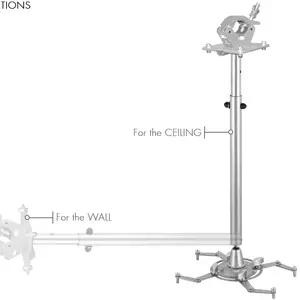 GUIL GUIL | PTR-15/G | telescopische beugel voor videoprojectors | inclusief truss clamp ABZ-29 | kogelgewricht voor zwenken en kantelen | inclusief alle hulpmateriaal