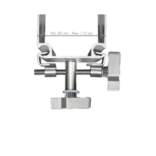 GUIL GUIL | ABZ-55 | beam clamp with M10 attachment | stainless steel | adjustable 80 - 110mm | ø 45 - 52mm tubes | load capacity: 50kg