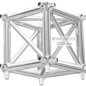 GUIL GUIL | DDO/TQN400XL-6 | corner piece for square truss TQN400XL | hexagonal | 400 x 400mm | reinforced construction | Thickness: 3mm | including UTR-07 connectors