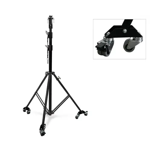 GUIL GUIL | FC-02/R | telescopic light stand with wheels | based on FC-02 | Height: 3.76m | Load capacity: 60kg