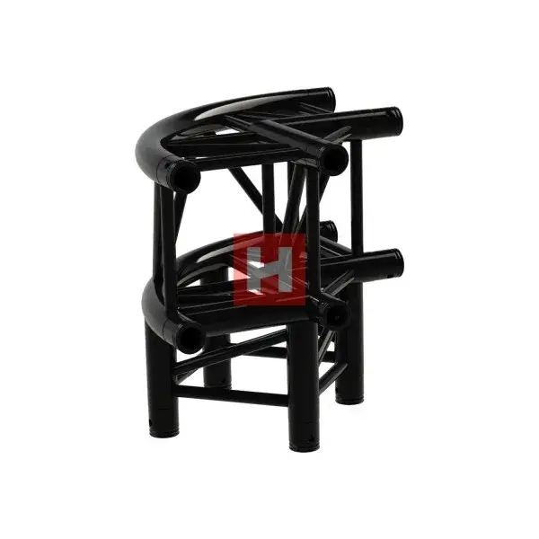 HOF* HOFKON | 290-4 | Hoekstuk | C30 curved | kleur: Zwart